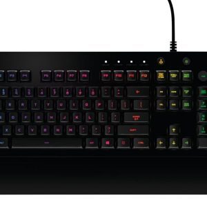 Logitech G213 Prodigy Gaming Keyboard, Lightsync, Spill Resistant, Palm Rest, Media Controls, Black