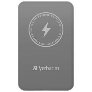 Verbatim MCP-5GY Power Pack 5000 mAh with UBS-C PD 20W / Magnetic Wireless Charging 15W Grey