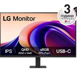 Монитор LG 27U631A-B, 27″ QHD (2560 x 1440), IPS, USB-C (PD 15W), HDMI, Dynamic Action Sync, Reader mode, Headphone out, Black