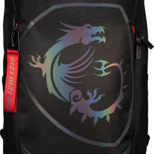 MSI Titan Gaming Backpack, Water resistant  IPX-2, Padded mesh back panel, All laptop up to 18", 51 x 34 x 9cm