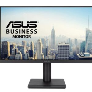 Asus VA279QGSE Business Monitor 27", IPS, Full HD, Frameless, 120Hz, Adaptive-Sync, 1ms MPRT, HDMI, DisplayPort, VGA, Low Blue Light, Flicker Free, Ergonomic Design, Wall Mountable, Black