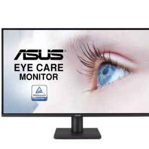 Монитор Asus VA27AQ, 27″, QHD, IPS, HDMI, DisplayPort, VGA, Тонколони, Low Blue Light, Flicker Free, Black