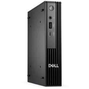 Dell Pro Micro QCM1250, Intel Core Ultra 7 265T (13 TOPS NPU, 20cores, up to 5.3GHz), 16 GB: 1 x 16 GB, DDR5, up to 5600 MT/s, 512GB SSD TLC, Wi-Fi 6E, Bulgarian Keyboard&Mouse, 180W, Win 11 Pro, 3Y PS